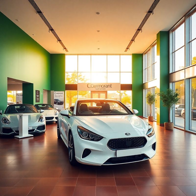Interior del showroom de Forgennova en Barcelona con acentos verde esmeralda